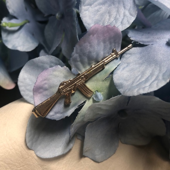 Vintage Gold Tone Riffle Tie Clip - Picture 2 of 4